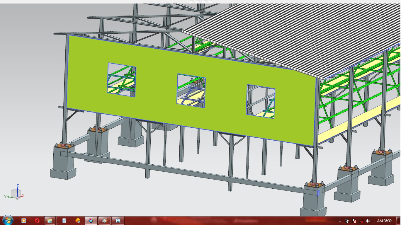 农场大棚仓库模型3D图纸 UG格式